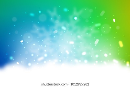 Vector cover with beautiful snowflakes. Glitter abstract illustration with crystals of ice. The template can be used as a new year background.