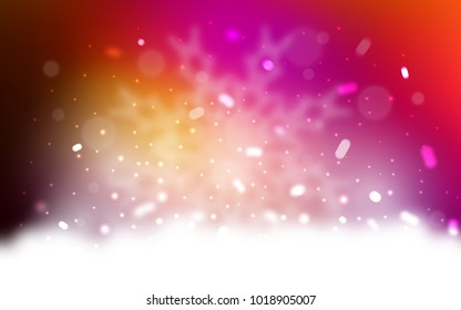 Vector cover with beautiful snowflakes. Glitter abstract illustration with crystals of ice. The pattern can be used for new year ad, booklets.