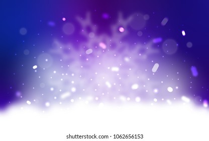 Vector cover with beautiful snowflakes. Glitter abstract illustration with crystals of ice. New year design for your ad, poster, banner.