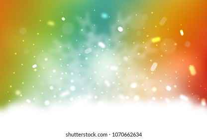Vector cover with beautiful snowflakes. Glitter abstract illustration with crystals of ice. The template can be used as a new year background.