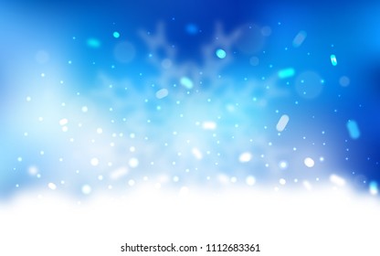 Vector cover with beautiful snowflakes. Glitter abstract illustration with crystals of ice. The pattern can be used for new year ad, booklets.