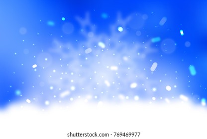 Vector cover with beautiful snowflakes. Glitter abstract illustration with crystals of ice. New year design for your business advert.