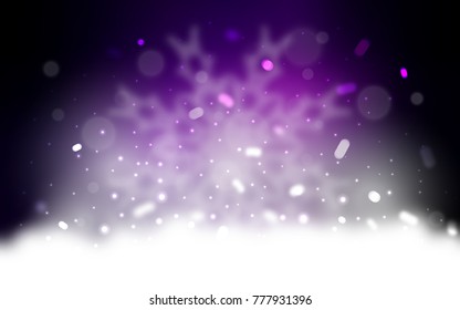 Vector cover with beautiful snowflakes. Glitter abstract illustration with crystals of ice. The pattern can be used for new year ad, booklets.