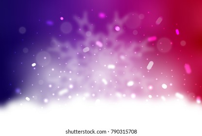 Vector cover with beautiful snowflakes. Glitter abstract illustration with crystals of ice. The pattern can be used for new year leaflets.