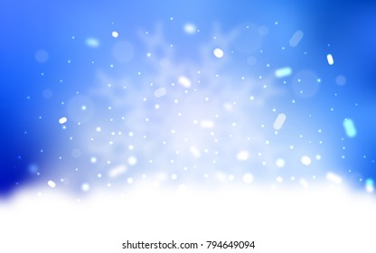 Vector cover with beautiful snowflakes. Glitter abstract illustration with crystals of ice. The pattern can be used for new year leaflets.