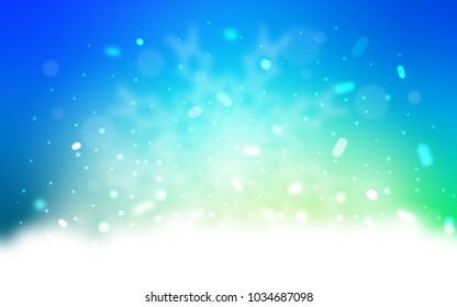 Vector cover with beautiful snowflakes. Modern geometrical abstract illustration with crystals of ice. The pattern can be used for new year leaflets.
