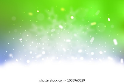 Vector cover with beautiful snowflakes. Modern geometrical abstract illustration with crystals of ice. The pattern can be used for new year ad, booklets.