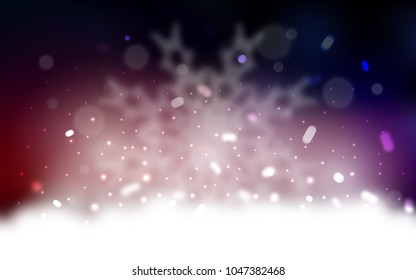 Vector cover with beautiful snowflakes. Modern geometrical abstract illustration with crystals of ice. The pattern can be used for new year leaflets.