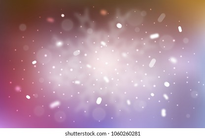 Vector cover with beautiful snowflakes. Modern geometrical abstract illustration with crystals of ice. The template can be used as a new year background.