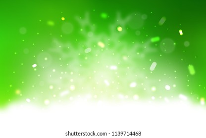 Vector cover with beautiful snowflakes. Modern geometrical abstract illustration with crystals of ice. New year design for your ad, poster, banner.