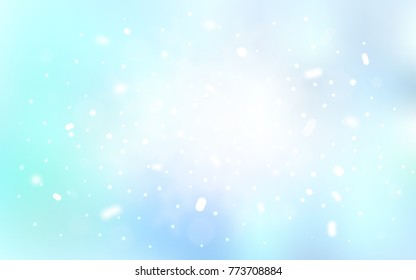 Vector cover with beautiful snowflakes. Modern geometrical abstract illustration with crystals of ice. The pattern can be used for new year ad, booklets.