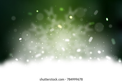 Vector cover with beautiful snowflakes. Modern geometrical abstract illustration with crystals of ice. New year design for your business advert.