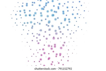 Vector cover with beautiful snowflakes. Modern geometrical abstract illustration with crystals of ice. The pattern can be used for new year ad, booklets.