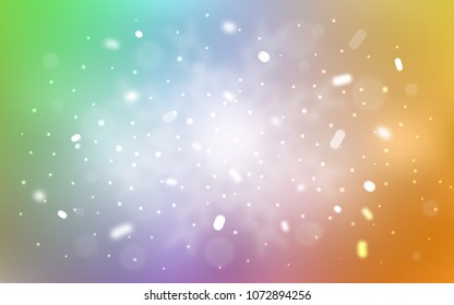 Vector cover with beautiful snowflakes. Shining colored illustration with snow in christmas style. New year design for your ad, poster, banner.