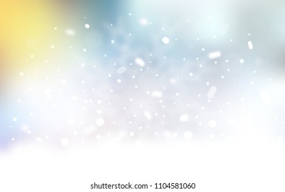 Vector cover with beautiful snowflakes. Shining colored illustration with snow in christmas style. New year design for your business advert.