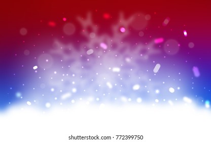 Vector cover with beautiful snowflakes. Shining colored illustration with snow in christmas style. The template can be used as a new year background.