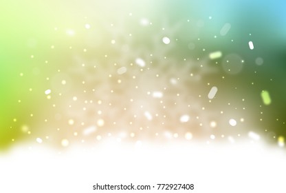 Vector cover with beautiful snowflakes. Shining colored illustration with snow in christmas style. The pattern can be used for new year ad, booklets.