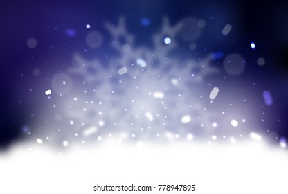 Vector cover with beautiful snowflakes. Shining colored illustration with snow in christmas style. The pattern can be used for new year leaflets.