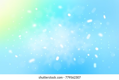 Vector cover with beautiful snowflakes. Shining colored illustration with snow in christmas style. The pattern can be used for new year ad, booklets.
