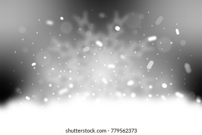 Vector cover with beautiful snowflakes. Shining colored illustration with snow in christmas style. The template can be used as a new year background.