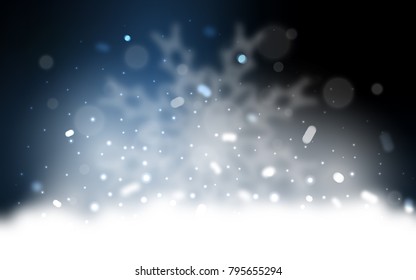 Vector cover with beautiful snowflakes. Shining colored illustration with snow in christmas style. New year design for your business advert.