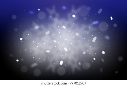 Vector cover with beautiful snowflakes. Shining colored illustration with snow in christmas style. The pattern can be used for new year leaflets.