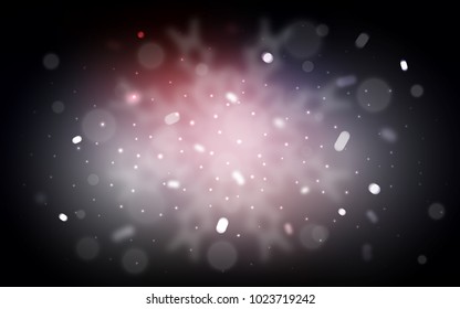 Vector cover with beautiful snowflakes. Snow on blurred abstract background with gradient. The pattern can be used for new year leaflets.