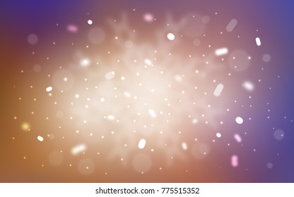 Vector cover with beautiful snowflakes. Snow on blurred abstract background with gradient. The pattern can be used for new year leaflets.