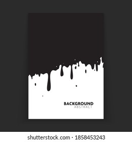 Libro de cubierta del vector, fondo de caída de tinta negra
