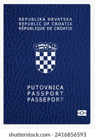 portada vectorial del pasaporte CROATIAN