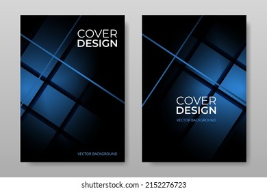 Vector cover design. Business brochure in A4 size flyer design. Vertical orientation abstract modern front page of A4 format. Cover mockups design templates. Vector illustration