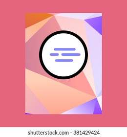 Vector cover design with polygons and colorful lowpoly elements