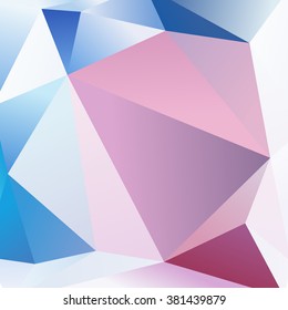 Vector cover design with polygons and colorful lowpoly elements