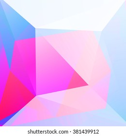 Vector cover design with polygons and colorful lowpoly elements