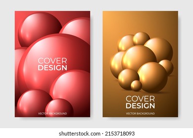 Diseño de la cubierta vectorial con esferas y bolas. Folleto colorido abstracto en diseño de volante tamaño A4. Portada de orientación vertical en formato A4. Plantilla de diseño de cubierta de color. Ilustración del vector