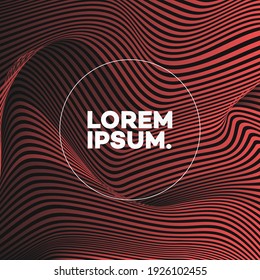 Vector cover design template with abstract lines red color modern gradient style for decoration book, flyer, magazine, catalog, poster, brochure, presentation. 10 eps