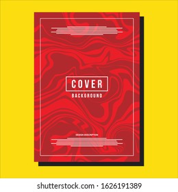 Vector cover design template with liquid pattern