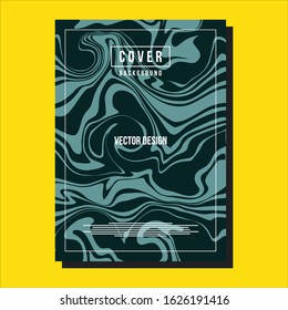 Vector cover design template with liquid pattern