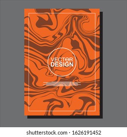 Vector cover design template with liquid pattern