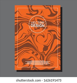 Vector cover design template with liquid pattern
