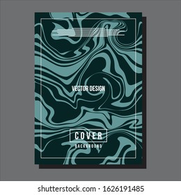 Vector cover design template with liquid pattern