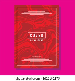 Vector cover design template with liquid pattern