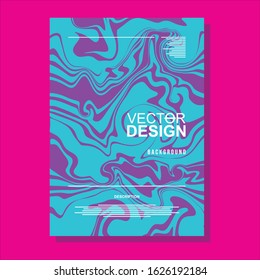 Vector cover design template with liquid pattern