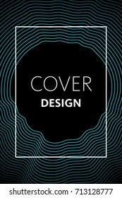 Vector cover design template in trendy bright liquid gradient colors with abstract fluid shapes, paint splashes, ink drops and copy space for text - banner, cover and background.Digital Illustration 