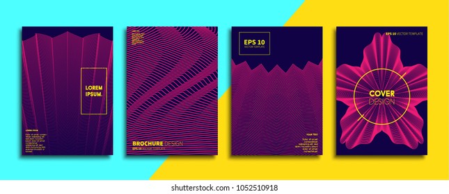 Vector cover designs. Future Poster template. Smartphone modern background set.