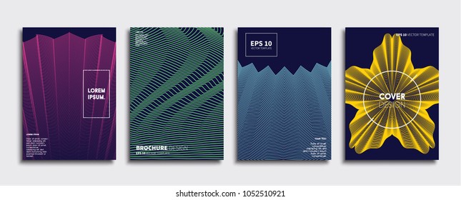 Vector cover designs. Future Poster template. Smartphone modern background set.