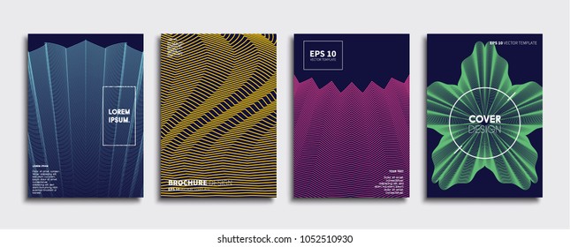 Vector cover designs. Future Poster template. Smartphone modern background set.