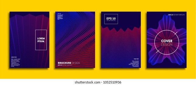 Vector cover designs. Future Poster template. Smartphone modern background set.