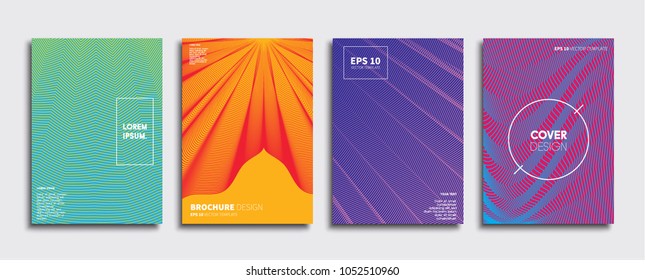 Vector cover designs. Future Poster template. Smartphone modern background set.