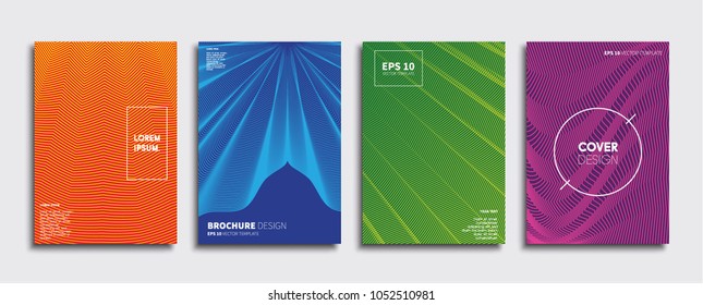 Vector cover designs. Future Poster template. Smartphone modern background set.